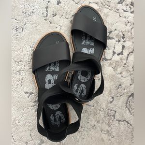 NWOT! BLACK SOREL SANDALS
